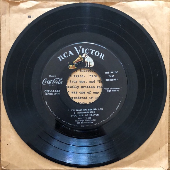Eddie Fisher Vinyl 45 Record Coke Time 1953 - Picture 4 of 6